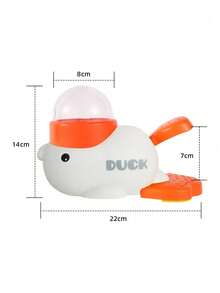1 Set Interactive Press Operated Dog Treat Dispenser Toy, Slow Feeder Food Bowl, Duck Shaped, Promotes Healthy Eating & Mental Stimulation, Battery-Free - Multicolor - View 5