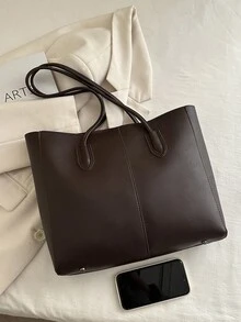 High Capacity Tote Bag, Casual Daily Versatile Personalized Tote Bag, Fashionable Medium Handbag