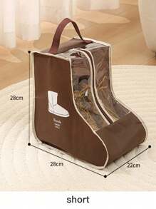 Boots Storage Bag, Long Boots And Short Boots Storage Shoe Bag, New Fashion Transparent Shoe Boot Dust Cover, Boot Bags For Women's Tall And Ankle Boots,Travel Home Non-Woven Boot Bag, Zippered Boot Covers With Carry Handles, Thickened Waterproof Portable Handheld Boot Storage Bag, Protective, Breathable, And Space-Saving - Ideal For Travel, Closet Organization, And Shoe Protection, Suitable For Flat Shoes, Ankle Boots And High Boots