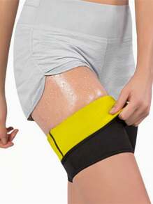 1 对桑拿汗蒸大腿塑形压缩腿套女士运动腿部塑形氯丁橡胶大腿套