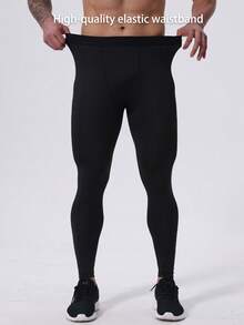 Thick And Warm Base Leggings For Outdoor Activities In Autumn And Winter Thermal Underwear For Men Long Johns With Thermal Lined, Base Layer Men Cold Weather Long Johns Thermal Underwear For Men Skiing Winter Warm Hunting Gear Thermal Lined Base Layer Long Johns For Cold Weather. The Idea For All Kinds Of Indoor/Outdoor Activities, Such As Cycling, Skiing, Climbing, Running, Snowboarding, Yoga, Fitness Body Training, Etc - Black - View 6