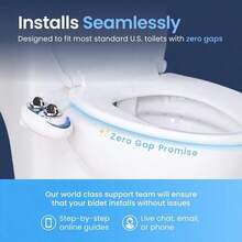 LUXE Bidet NEO 120 Boquilla autolimpiable accesorio de bidé de agua dulce no eléctrico para asiento de inodoro presión de agua ajustable lavado trasero oro rosa - como en la foto - Ver 5