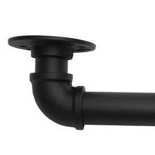 SENDERPICK Wall-Mount Staircase Grab Galvanized Iron Stair Handrail Hand Rail 12FT Banister - Black - View 8