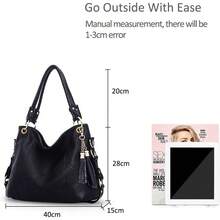 Vintage Leather Tote Bag For Women – High-Quality Shoulder Bag Made Of Soft Leather With An Adjustable Shoulder Strap And An Interior Zipped Pocket – Classic Design With Ample Capacity, Suitable For Everyday Commuting, Shopping, And Casual Dates – Available In Various Colors, Elegant And Practical (The Metal Hardware Is Gold-Tone)