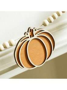 1 件万圣节南瓜花环 - 木制南瓜装饰、秋季家居装饰、万圣节派对装饰、乡村南瓜横幅、南瓜灯串、感恩节花环、秋季壁炉架装饰 - 彩色 - 查看 5