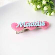 Customized Acrylic Letter Casual Hair Clip, Everyday Personal Name Headpiece Accessory DIY Jewelry Gift For Women And Girls, Layered Acrylic Craft - Multicolor - View 2
