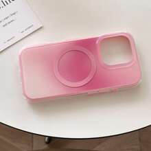 夏季简约清新渐变色双层磁吸手机壳适用于 16 Pro Max/15 Pro Max/14 Pro/13，时尚/艺术/设计感十足的女士手机壳 - 彩色 - 查看 5