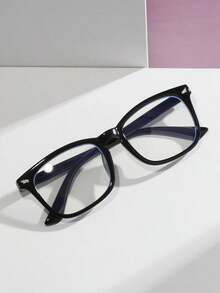 Unisex Square Plastic Computer/Gaming/TV/Mobile Phone Glasses, Reduce Eye Fatigue, Light Glasses, Fashion Optical Glasses Frame - màu đen - Xem 6