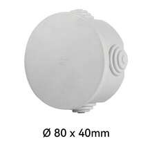 CILIA 方形/圆形多尺寸防水接线盒/塑料分配器，适用于苛刻环境/潮湿环境，IP44 防护等级，灰色，确保耐用性和保护性