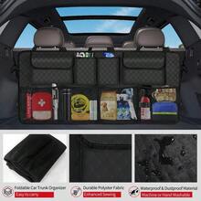 Organizador y almacenamiento para el maletero del coche de gran capacidad, accesorios de almacenamiento colgante para el asiento trasero, organizador para el asiento trasero de SUV, MPV, camioneta, negro 2yk2 - Negro - Ver 5