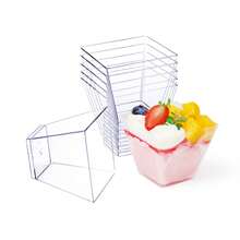 100 个慕斯杯 + 100 个勺子：甜点勺和杯子，适用于派对、冰淇淋、糖果、生日、婚礼和节日聚会 - 仅可手洗