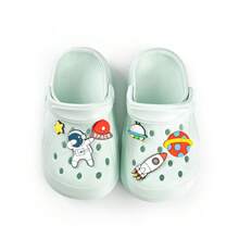Cute DIY Fashion Cartoon Decor Casual Beach Sandals - Mint Green - View 3