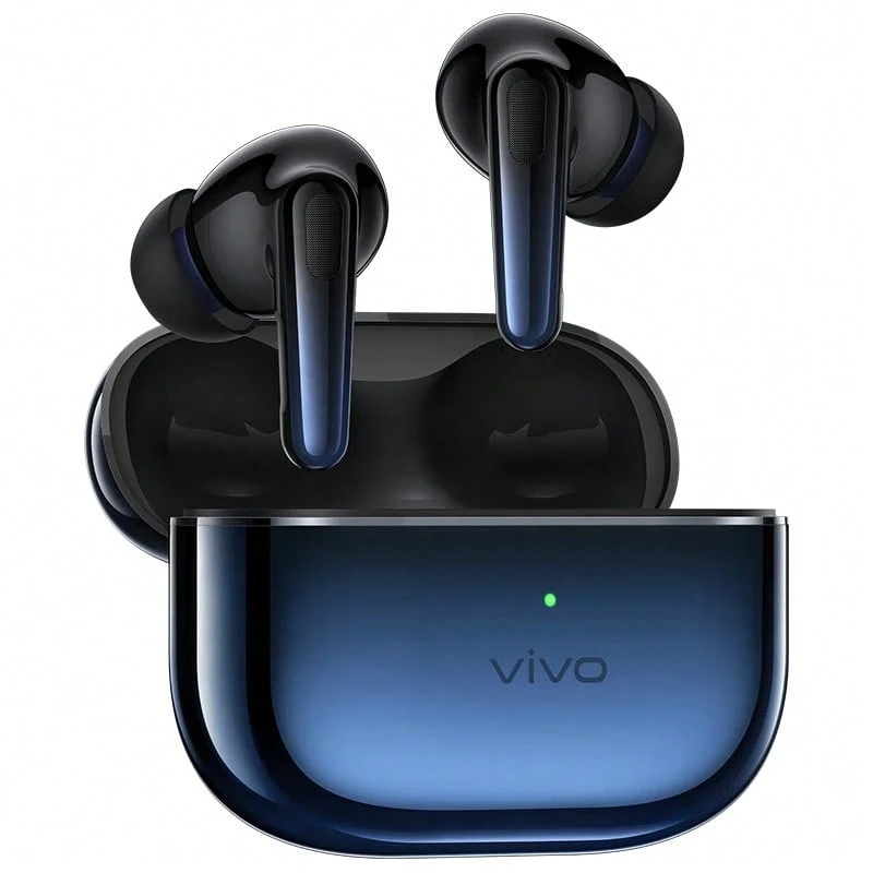 Hi-Fi 无线耳机：Vivo TWS 4 | AptX 无损音频和 12.2 毫米陶瓷驱动器 | 55dB ANC | 45 小时播放时间 | 44ms 低延迟 - 藍色 - 查看 1