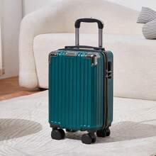 Lightweight Vertical Trolley Suitcase, Students College Business Travel Luggage With Wheels, Scratch-Resistant Password Lock, Expandable Carry-On Bag For School School Accessories School Stuff