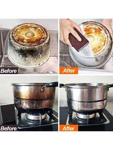 20pcs Magic Cleaning Sponges: Suitable For Cleaning Stove, Dishes, Mobile Life, Cars, With Synthetic Diamond And Silicon Carbide Brush Heads! - Dark Brown - View 7