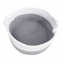 Cesta de almacenamiento tejida, organizador de escritorio, caja decorativa para el hogar, cesta para artículos varios, cesta para el pasillo, cesta para maquillaje para alimentos/juguetes de mascotas, almacenamiento y organización de juguetes/ropa para la habitación de los niños