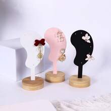 1pc Luxury Iron & Wood Jewelry Display Stand, Necklace, Bracelet, Pendant Organizer Rack For Shop Display Back To School