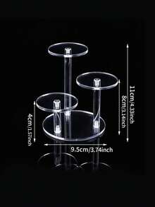 Soporte de exhibición de acrílico de usos múltiples, adecuado para cosméticos, coleccionables, perfumes, joyas, estante de exhibición redondo de múltiples capas transparente - Multicolor - Ver 14