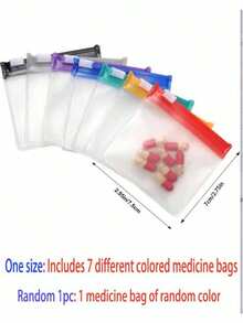 7 Stücke Wöchentlicher Pillenorganizer, 7 Tage Reise Pillen Tasche, AM/PM Pillen Tasche, tragbarer täglicher Vitamin Organizer für Medikamente, Vitamine, Fischöl, Nahrungsergänzungsmittel, Reise Pillen Organizer, kleine transparente Pillen Tasche, transparente EVA Reißverschluss Tasche, kleine Schmuckaufbewahrung, Schmuckaufbewahrung, Pillen Spender Tasche, Schmuck Aufbewahrungsorganizer