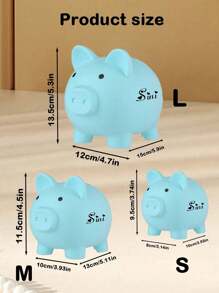 1pc Custom Name Piggy Bank For Kids/Boys/Girls , Personalized Kids Piggy Bank, Customized Unbreakable Piggy Bank, Customizable Plastic Money Bank, 3 Sizes, Pink/Blue/Gold
