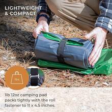Hyke & Byke Appalachian Inflatable Sleeping Pad Camping And Backpacking - WR 70 D Ripstop Nylon Fabric - 76 X 24 In - Long - Gray Green - Long With Pump Sack - View 3