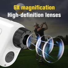 Golf Rangefinder With Slope -1200 Yards Laser Rangefinder Golf For Hunting, High-Precision Flag Pole Locking Vibration,6X Magnification, USB Type-C Rechargeable Rangefinders - LA12 - View 4