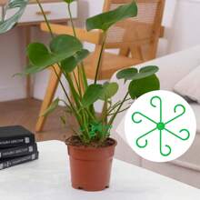 4 Pcs Durable Plant Support Clips, Plant Anti-Dumping Support Rod Green Plant Fixer Book Hydroponic Folding Fixing Bracket,Sturdy Stem Clamps For Climbing Plants