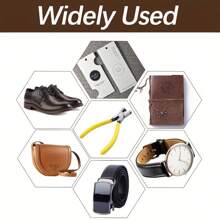 1 件钨钢皮革打孔工具，2.0 毫米通用表带打孔器，适用于表带、皮带、狗项圈、DIY 工艺品 - 黄色，无需电池，馈赠佳品