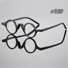 1 buc Ochelari de citit rotunzi retro pentru bărbați, vintage, mici, personalizați, eleganți, ușori, de înaltă calitate, vedere clară pentru computer, citit, jocuri, disponibili în 100-350 de grade