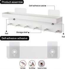 Key Hooks - White - View 2