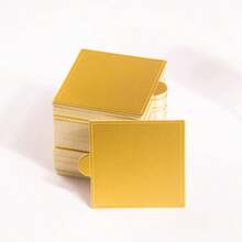 100 件三角形、圆形和方形慕斯甜点金色纸托盘，用于婚礼蛋糕切片展示、生日派对、下午茶派对蛋糕垫 - 烘焙甜点架迷你蛋糕板豪华优雅蛋糕斯坦模具 - 彩色 - 查看 4