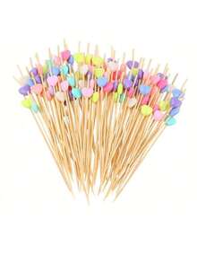 200/100/50/20 قطعة شوكات خشب الخيزران بشكل قلب لعيد الحب، شوكات طعام خشب الخيزران، أعواد أسنان للمقبلات، شوكات للفواكه والبرغر، أعواد زخرفية، أدوات مائدة يمكن التخلص منها لحفلات عيد الحب، مناسبة لحفلات عيد الميلاد والزفاف والتخرج وعيد الحب