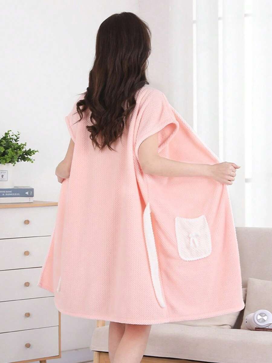 Wearable Bath Towel, Water Absorbent Quick Dry Bath Robe, Cute Home Bath Skirt Sleepwear - Multicolor - View 1