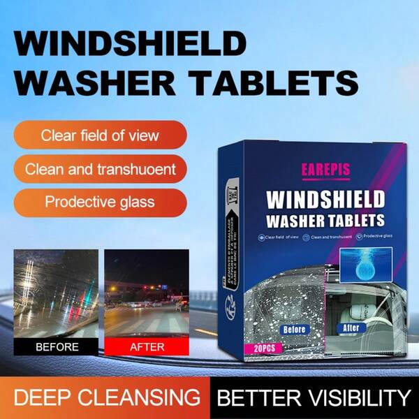 Strong Degreasing Cleaning Tablets, Quickly Removes Stubborn Oil Film, Enhances Clarity Of Vision, Suitable For Daily Use