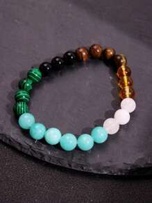 1 pieza Brazalete exclusivo de moda retro, creativo y de colores vivos para atraer dinero, adecuado para hombres en atuendos diarios, festivales y joyería de fiesta