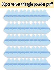 50/5个装 天鹅绒三角粉扑 面部化妆工具 气垫粉扑 可重复使用化妆海绵 化妆小工具 散粉扑 干湿两用粉扑 炎热天气化妆必备 沙滩化妆工具 适合夏季旅行化妆工具 粉底霜气垫夏季美容工具 夏至促销，化妆，便宜，房间装饰，梳妆台，旅行，卧室，化妆配件，粉扑，美妆蛋，粉扑，化妆海绵，便宜，圣诞礼物，化妆，化妆工具，便宜货，礼物，女士礼物，圣诞礼物，赠品，旅行，便宜货，旅行必备 - 藍色 - 查看 1