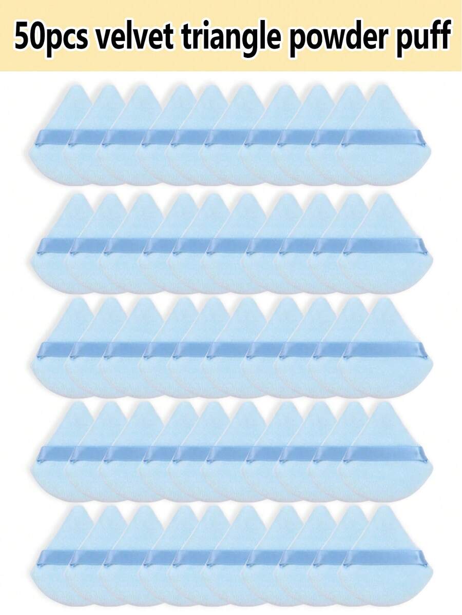 50/5个装 天鹅绒三角粉扑 面部化妆工具 气垫粉扑 可重复使用化妆海绵 化妆小工具 散粉扑 干湿两用粉扑 炎热天气化妆必备 沙滩化妆工具 适合夏季旅行化妆工具 粉底霜气垫夏季美容工具 夏至促销，化妆，便宜，房间装饰，梳妆台，旅行，卧室，化妆配件，粉扑，美妆蛋，粉扑，化妆海绵，便宜，圣诞礼物，化妆，化妆工具，便宜货，礼物，女士礼物，圣诞礼物，赠品，旅行，便宜货，旅行必备 - 藍色 - 查看 1