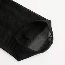 Women's Long Fingerless Sheer Gloves Tulle Mesh Gloves Wedding Bridal Opera Party Halloween Costume