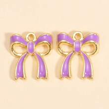 6 piezas de encantos de mariposa de esmalte de aleación lindos, accesorios para hacer joyería para mujeres DIY para aretes, pulseras y collares