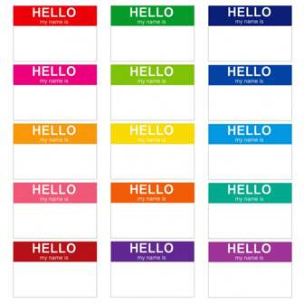 15/30Pcs Personalized Name Tags With Color Stickers For Both Men And Women, (3 "X2") Hello, My Name Is Peel&Stick Identification Badge For School, Office, Conference And Family Gatherings, And School Supplies, School Supplies, Back To School