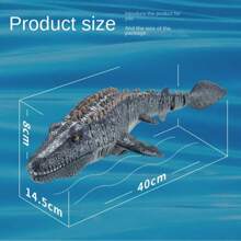 Dinosaure crocodile radiocommandé RC. Le crocodile nage comme un vrai crocodile, peut nager dans l'eau ou dans la piscine, avec fonction jet d'eau, facile à utiliser, c'est le cadeau parfait pour les enfants