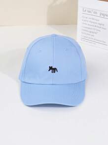 1 pièce Casquette de baseball avec broderie d'animaux rétro - Design de renard de dessin animé à la mode, casquette de soleil réglable snapback pour femmes - Casquette à pic respirante pour le streetwear d'été