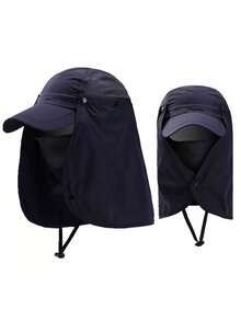 1pc Unisex Plain Sunscreen Hat For Outdoor Fishing, Hiking, Travel, Daily Use In Summer - Style a - View 14