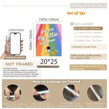 1pc Baby Room Decor Nursery Wall Art. Children's Room Wall Decal Art Poster . My Little Universe. Space Travel . Children's Posters, Vintage Cute Inspirational Posters, Children's Gifts . Girls Kids Room Decor, Girls Room Decor, Boho Kids Room Decor - Multicolor - View 14