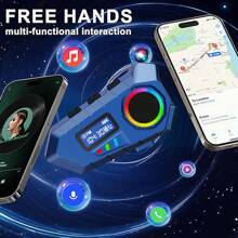 Motorcycle Helmet Headphones With HiFi Sound, CVC Noise Reduction Function, Helmet Speaker With Microphone, Easy To Use With Golfers, IPX65 Waterproof, Equipped With Voice Assistant And FM Radio Function