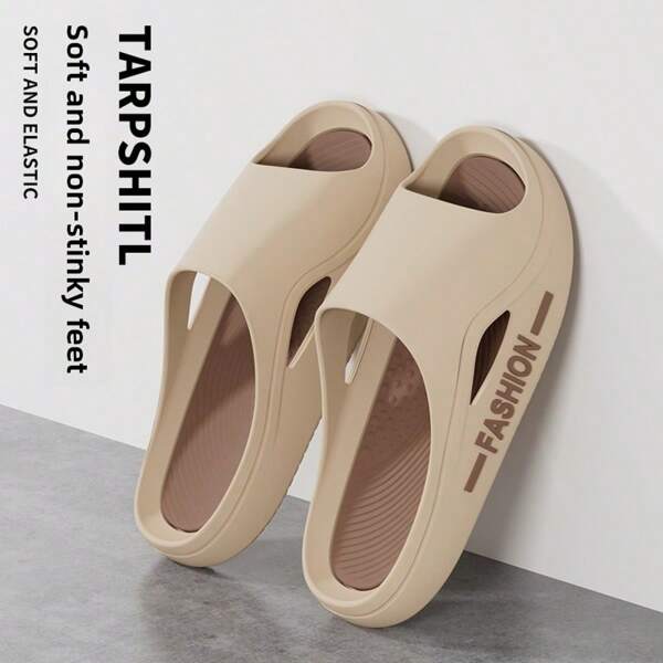 Men's Slippers, Summer Fashion Non-Slip Thick Breathable House Slippers, Outdoor Flip Flops