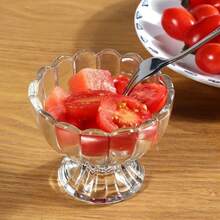 6pcs/4pcs/2pcs Ice Cream Dessert Bowls, 6oz Vintage Glass Containers With Sturdy Base, Suitable For Sundae, Fruit, Ice Cream, Snacks, Condiments. Thick And Heat-Resistant. - Lotus Bowl - View 4
