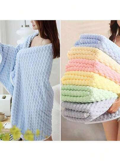 Super Soft Microfiber Bath Towels(140*70cm) And Towels(35*75cm)- Ultra Absorbent Quick-Dry Waffle Weave Towels For Adults, Luxurious Spa & Gym Towels, Perfect For Travel, Beach & Daily Use, Great Gift For Valentine's Day, Mother's Day & Christmas,School,Back To School,Travel,Travel Essentials,Home Essentials,Towel,Skin Care