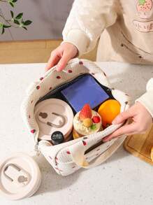 Cute Portable Lunch Bag, Insulated Lunch Box For Students And Office Workers, Handheld Adorable Meal Bag/Cooler