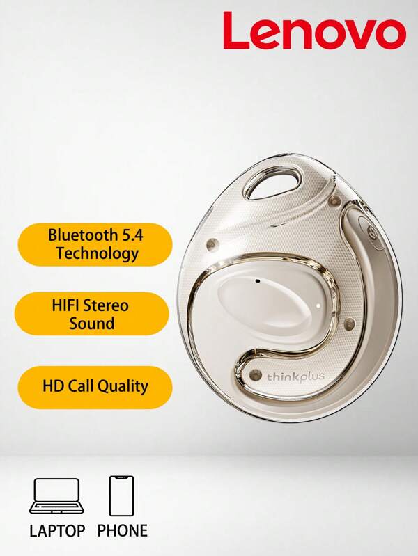 Lenovo سماعات أذن بتقنية بلوتوث 5.4 لاسلكية من ليونوفو X15 برو - سماعة ألعاب ، سماعة رياضية OWS ، مكالمات عالية الجودة ، سماعات موسيقى ستريو عالية الدقة